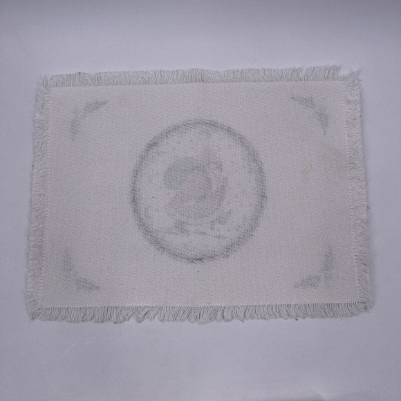 White Christmas Placemats Cotton Santa Mistletoe Holiday 16 x 11 inch Set of 2 - Picture 3 of 5